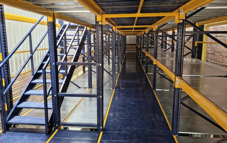 Estantería con entrepiso de 92 m2 para una ferretería | Proyecto logístico Modultec