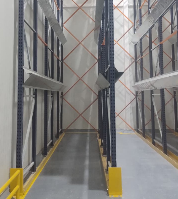 Estantería Drive-In de 9 m para cuartos fríos en Guasca | Proyecto logístico Modultec