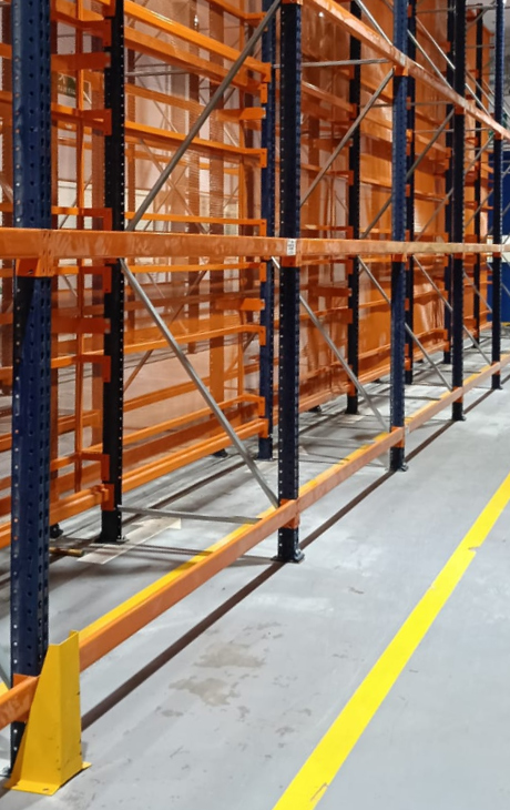 Estantería selectiva con mallas de seguridad | Proyecto logístico Modultec